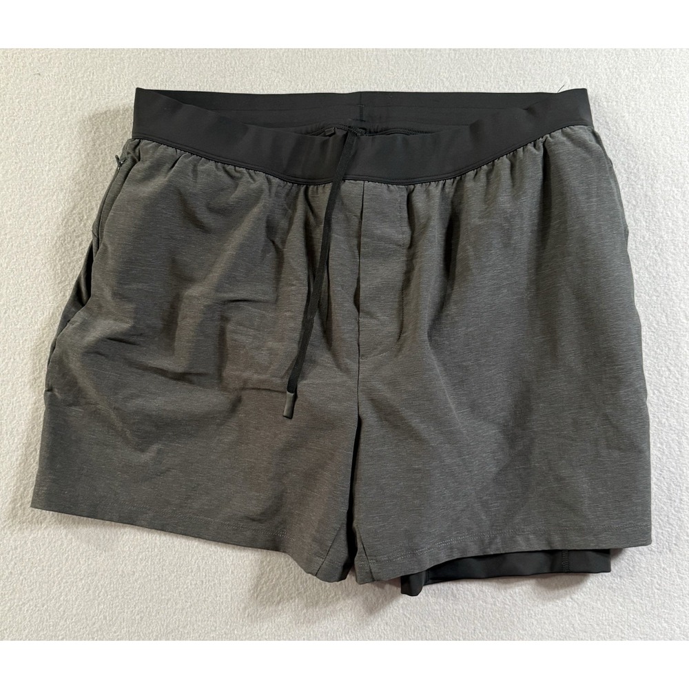 VRST Elevate 2-In-1 Performance Shorts Mens Large Grey Lined Pockets $68